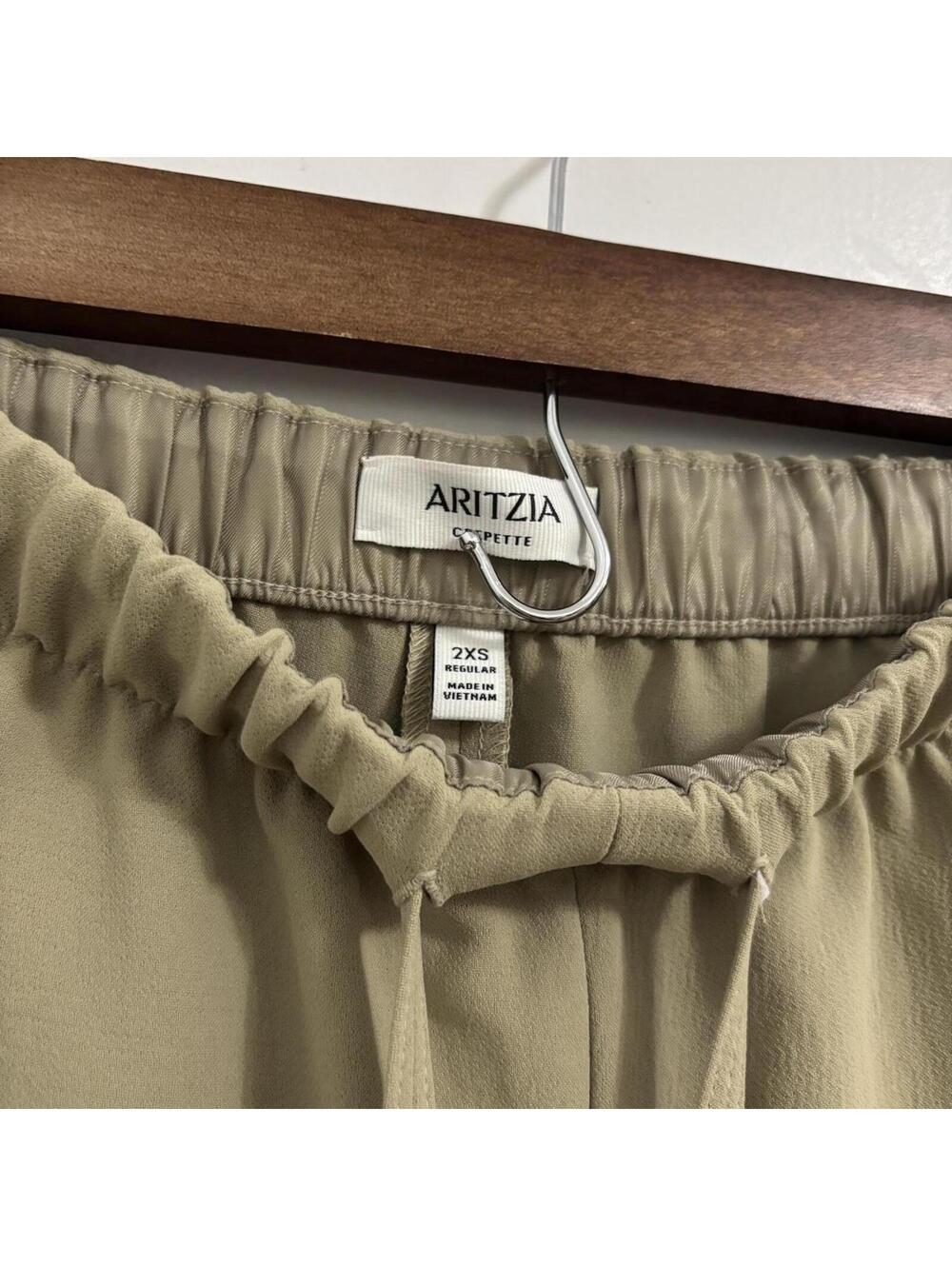Aritzia Lodge Pants - Crepette | Martini Olive | Size 2XS Regular - Picture 2 of 5